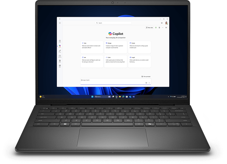 Laptop Dell Vostro z widokiem na ekran Windows 11