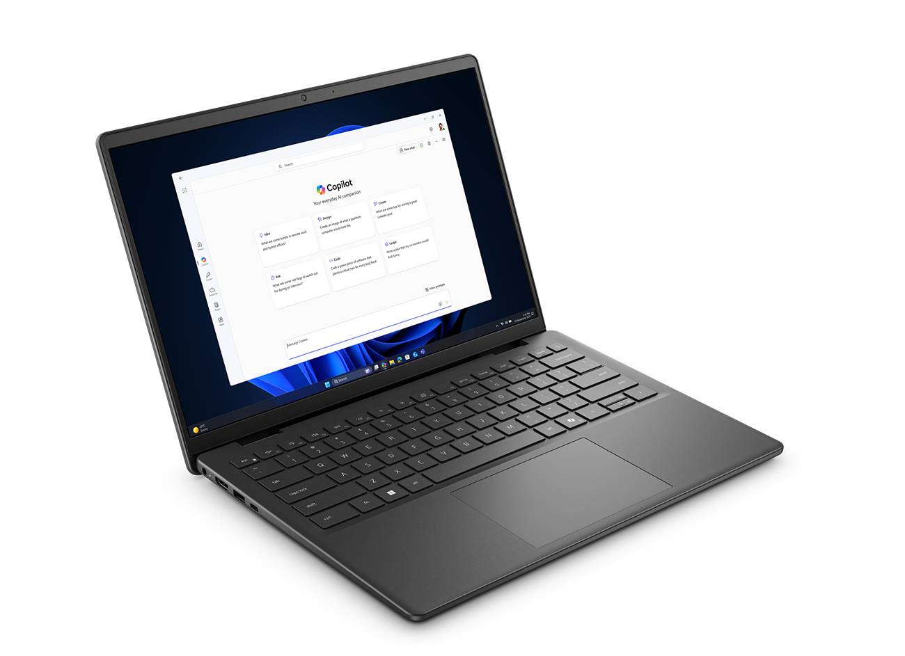 Zbliżenie na teksturę obudowy i zawias laptopa Dell Vostro